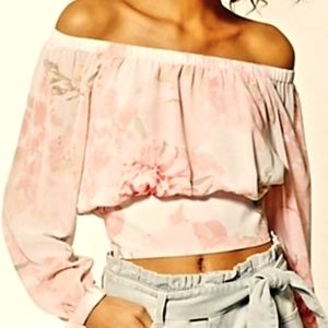 NEW New York & Co. Floral Off the Shoulder Blouse